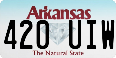 AR license plate 420UIW
