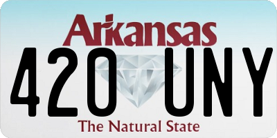 AR license plate 420UNY