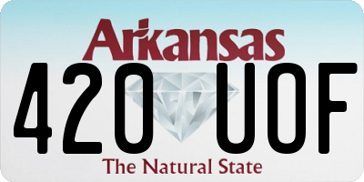 AR license plate 420UOF