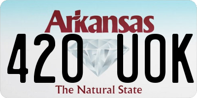 AR license plate 420UOK