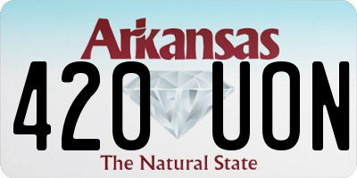 AR license plate 420UON