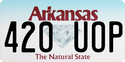 AR license plate 420UOP