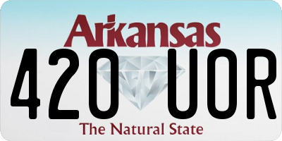 AR license plate 420UOR