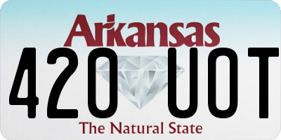 AR license plate 420UOT