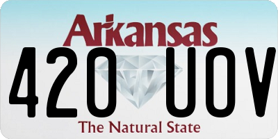 AR license plate 420UOV