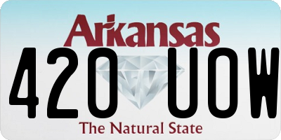AR license plate 420UOW