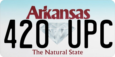 AR license plate 420UPC