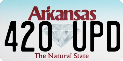 AR license plate 420UPD