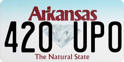 AR license plate 420UPO