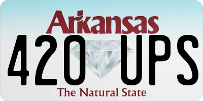 AR license plate 420UPS