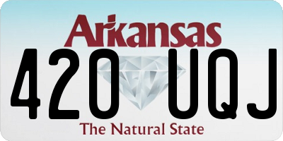 AR license plate 420UQJ