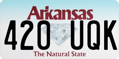 AR license plate 420UQK