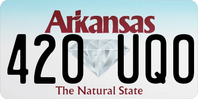 AR license plate 420UQO