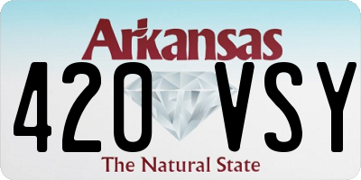 AR license plate 420VSY