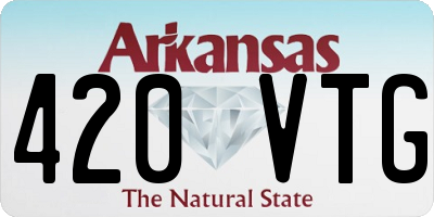 AR license plate 420VTG