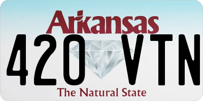 AR license plate 420VTN