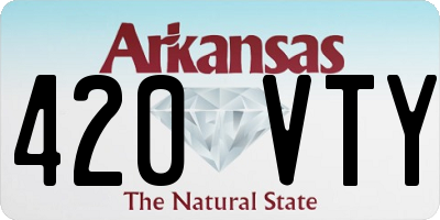 AR license plate 420VTY