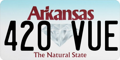 AR license plate 420VUE