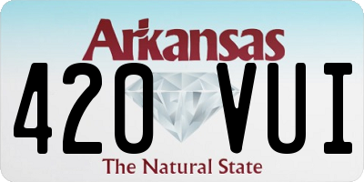 AR license plate 420VUI