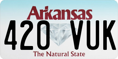 AR license plate 420VUK