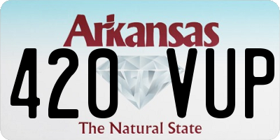 AR license plate 420VUP