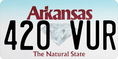 AR license plate 420VUR