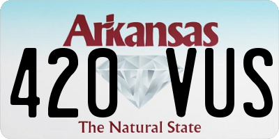 AR license plate 420VUS