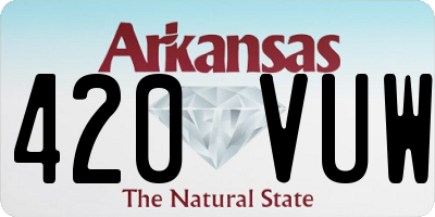 AR license plate 420VUW