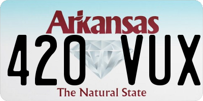 AR license plate 420VUX