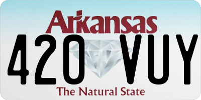 AR license plate 420VUY
