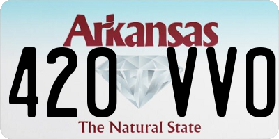 AR license plate 420VVO