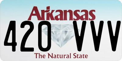 AR license plate 420VVV