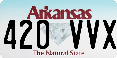 AR license plate 420VVX