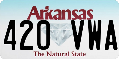 AR license plate 420VWA