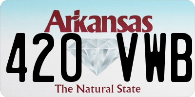 AR license plate 420VWB