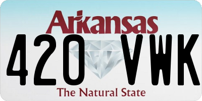 AR license plate 420VWK