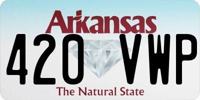 AR license plate 420VWP