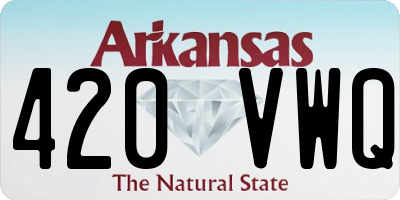 AR license plate 420VWQ