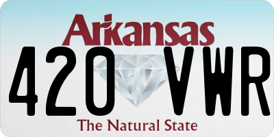 AR license plate 420VWR