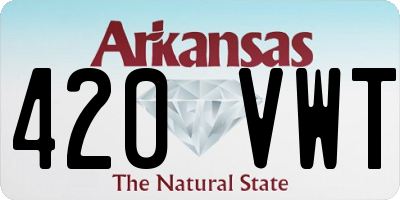 AR license plate 420VWT