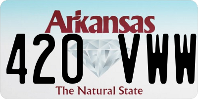 AR license plate 420VWW