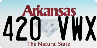 AR license plate 420VWX