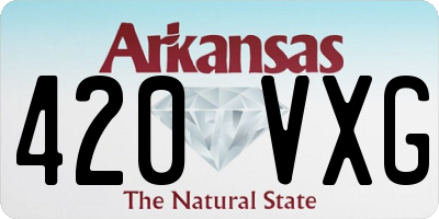AR license plate 420VXG