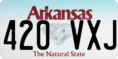 AR license plate 420VXJ