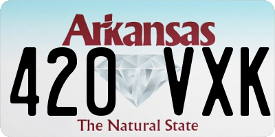 AR license plate 420VXK