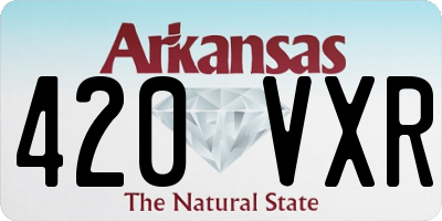 AR license plate 420VXR