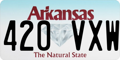 AR license plate 420VXW