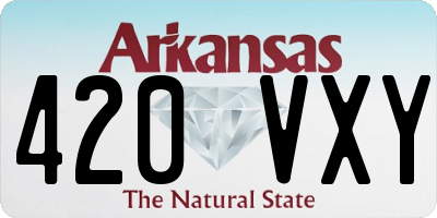 AR license plate 420VXY