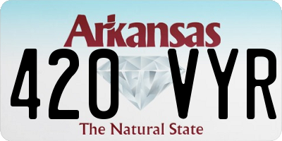 AR license plate 420VYR