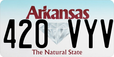 AR license plate 420VYV